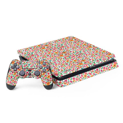 Bouffants and Broken Hearts Watercolor Floral PlayStation PS4 Skins